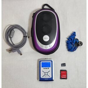 SanDisk Sansa E130 512MB MP3 Player Tested with HDX Speaker Bag & Accessories